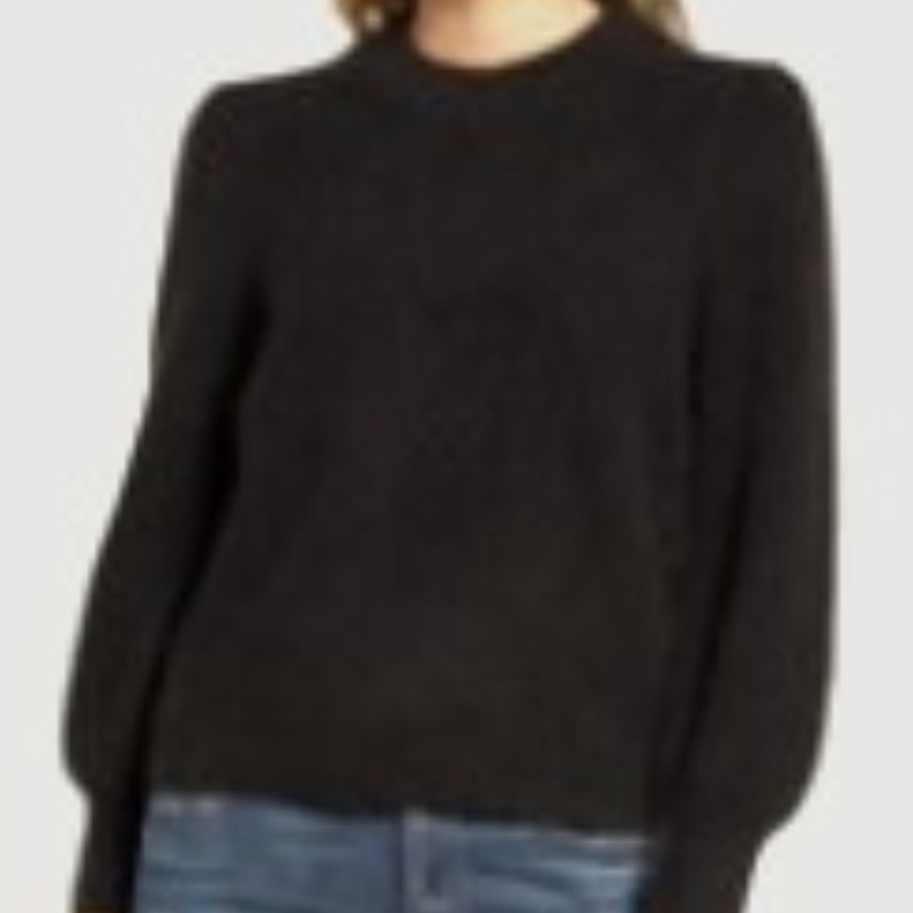 Madewell black crewneck sweater size XXS, new with tags